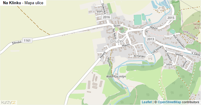 Na Klínku - mapa ulice