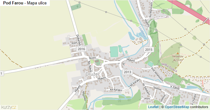 Pod Farou - mapa ulice