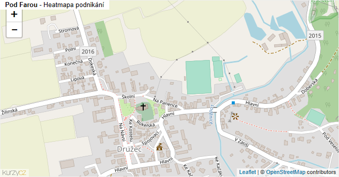 Pod Farou - mapa podnikání