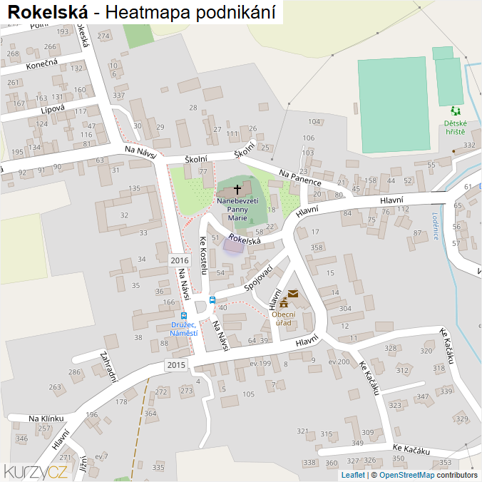 Mapa Rokelská - Firmy v ulici.