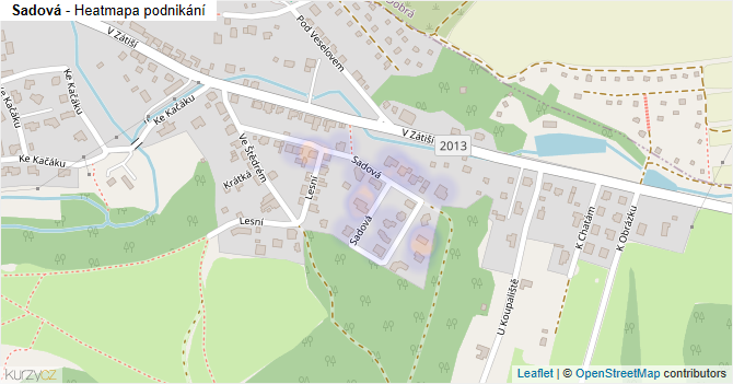 Sadová - mapa podnikání