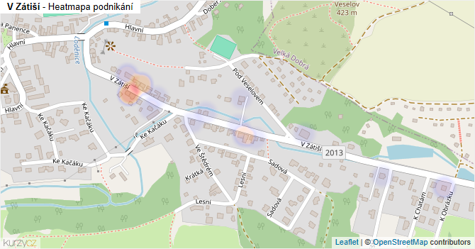 V Zátiší - mapa podnikání