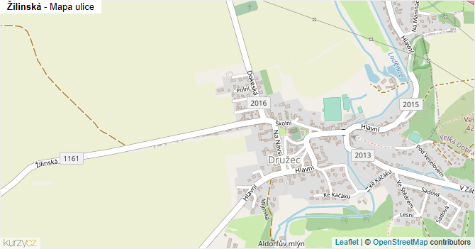 Žilinská - mapa ulice