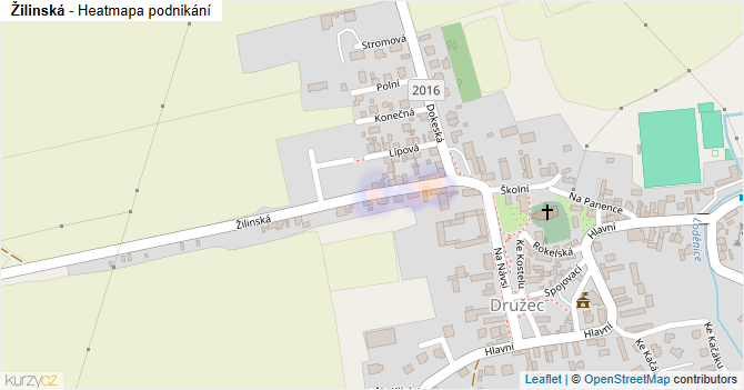 Žilinská - mapa podnikání