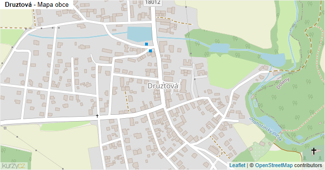 Druztová - mapa obce