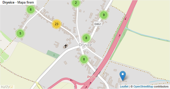 Drysice - mapa firem