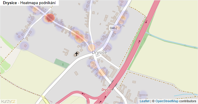 Drysice - mapa podnikání