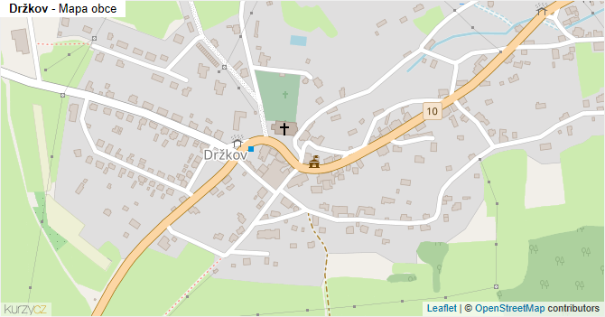 Držkov - mapa obce