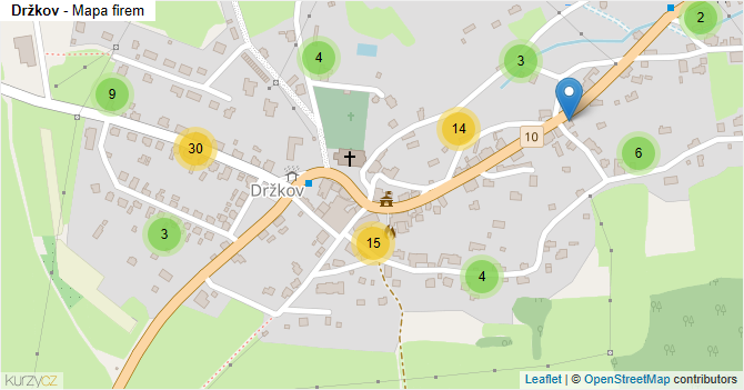 Držkov - mapa firem