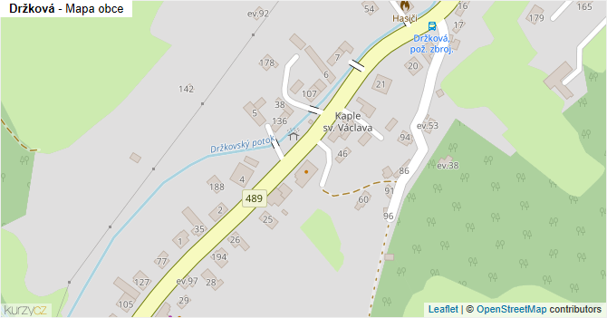 Držková - mapa obce