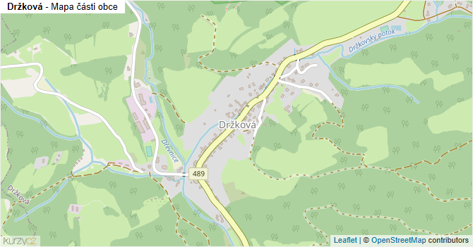 Držková - mapa části obce