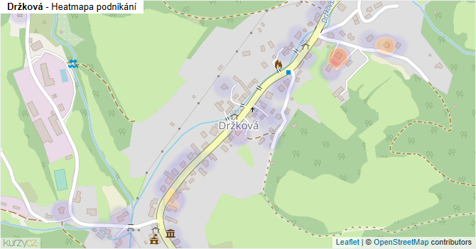 Držková - mapa podnikání