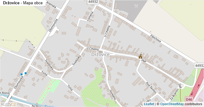 Držovice - mapa obce