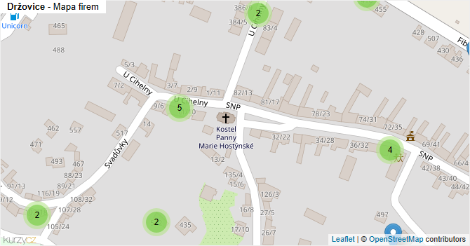 Držovice - mapa firem