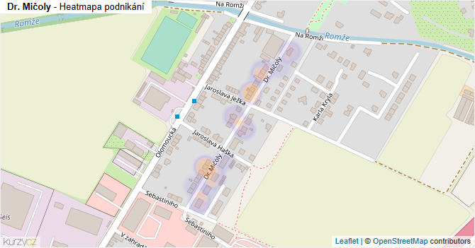 Dr. Mičoly - mapa podnikání