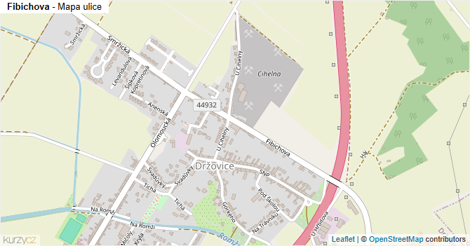 Fibichova - mapa ulice