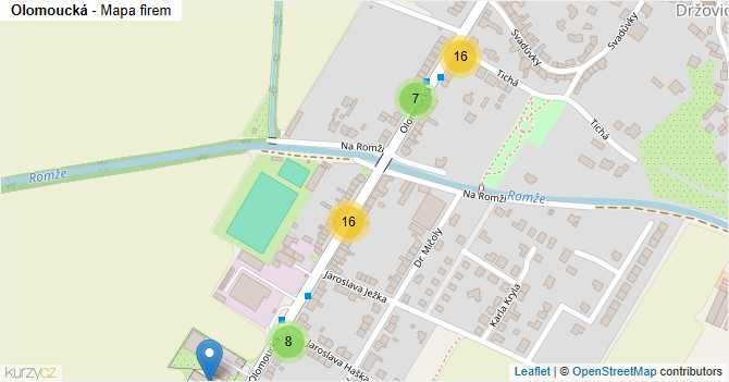 Olomoucká - mapa firem