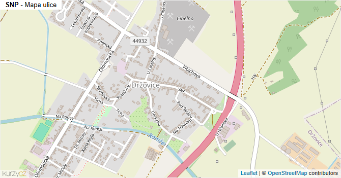 SNP - mapa ulice