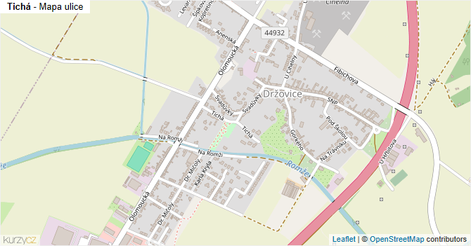 Tichá - mapa ulice