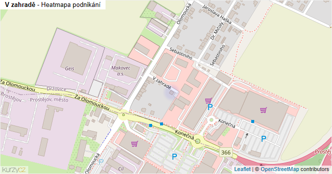 V zahradě - mapa podnikání