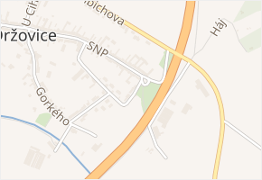 Za branou v obci Držovice - mapa ulice