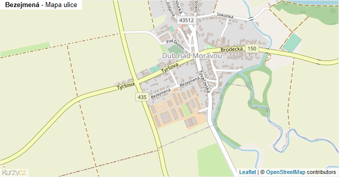 Bezejmená - mapa ulice