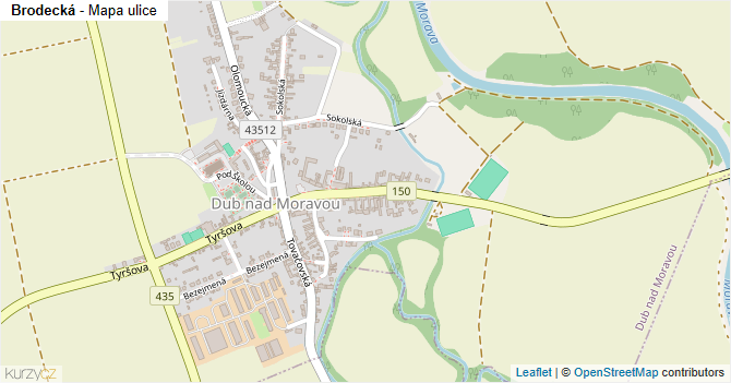 Brodecká - mapa ulice