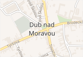 Dub nad Moravou v obci Dub nad Moravou - mapa části obce