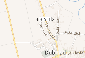 Jízdárna v obci Dub nad Moravou - mapa ulice