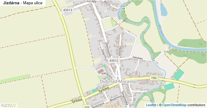 Jízdárna - mapa ulice