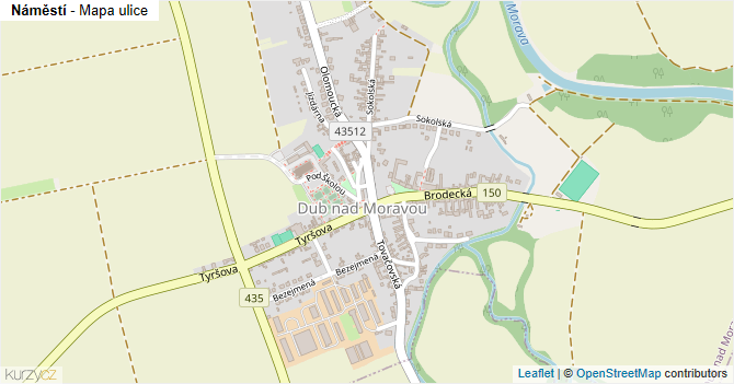 Náměstí - mapa ulice