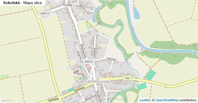Sokolská - mapa ulice