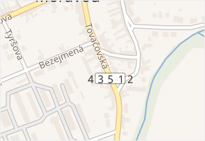 Tovačovská v obci Dub nad Moravou - mapa ulice