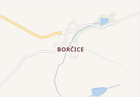 Borčice v obci Dub - mapa části obce