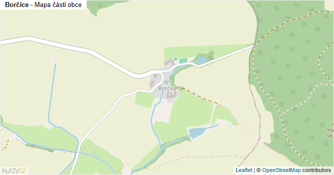 Borčice - mapa části obce