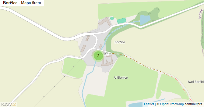 Borčice - mapa firem