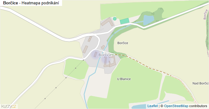 Borčice - mapa podnikání
