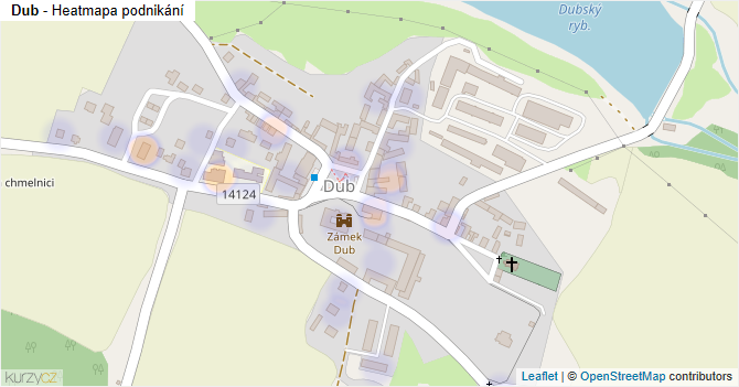 Dub - mapa podnikání