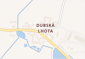 Dubská Lhota v obci Dub - mapa části obce