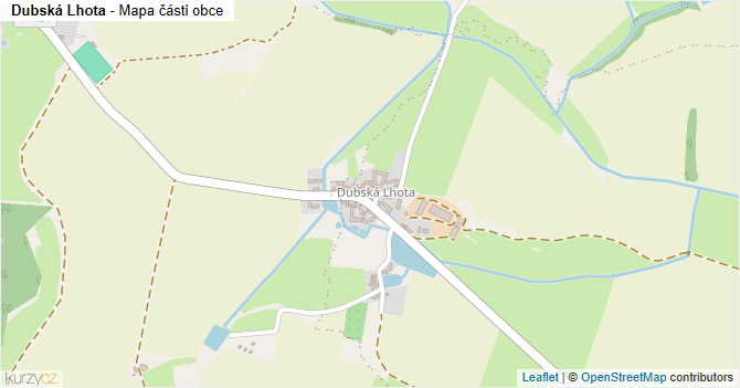 Dubská Lhota - mapa části obce
