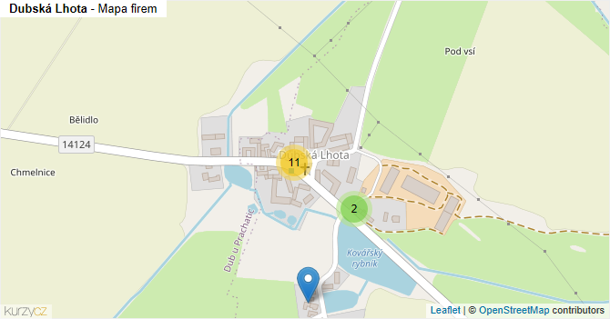 Dubská Lhota - mapa firem