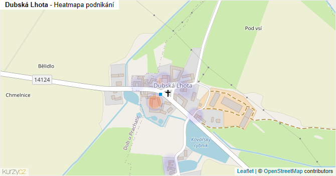 Dubská Lhota - mapa podnikání