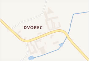 Dvorec v obci Dub - mapa části obce