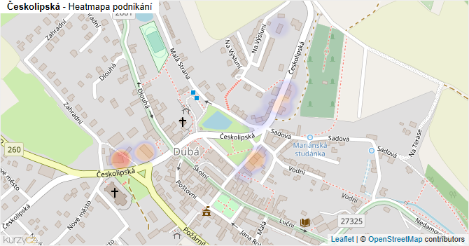 Českolipská - mapa podnikání