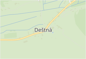 Deštná v obci Dubá - mapa části obce
