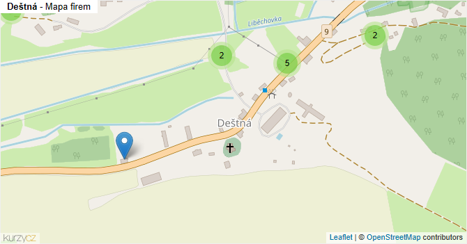 Deštná - mapa firem