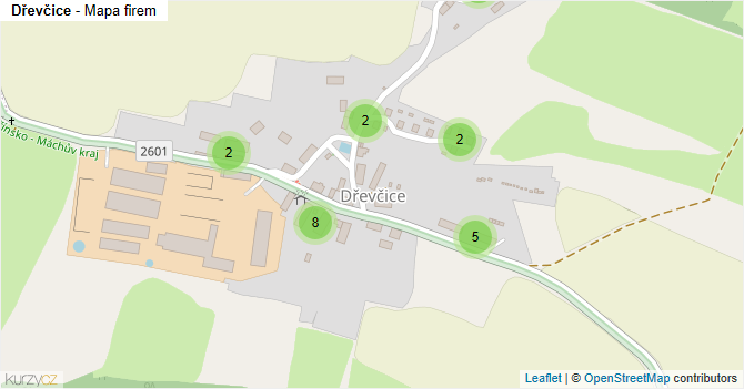 Dřevčice - mapa firem