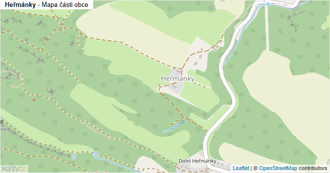Heřmánky - mapa části obce