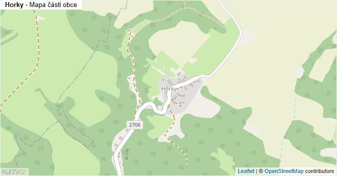 Horky - mapa části obce