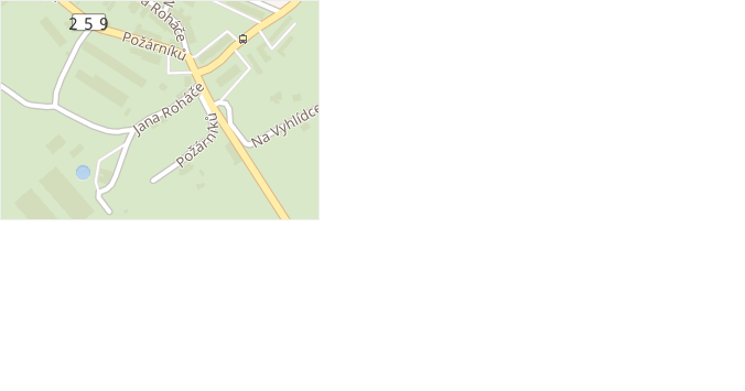 Jana Roháče v obci Dubá - mapa ulice